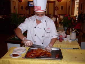 Carving it up at the Roast Duck Restaurant