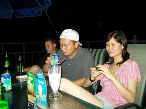 Chillaxing on the roof top bars overlooking the Hutongs