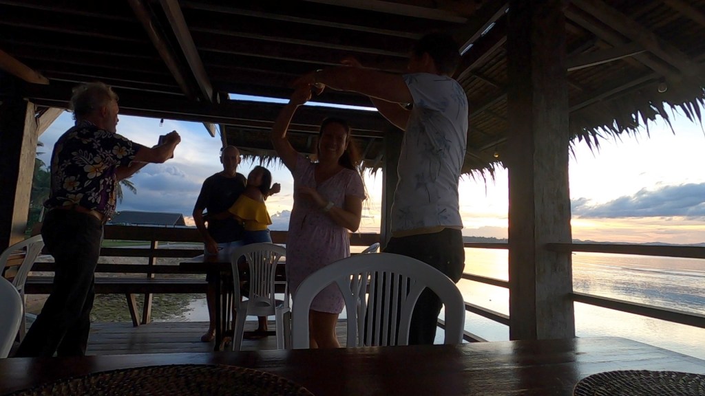 Dancing Bachata at Sunset Bridge